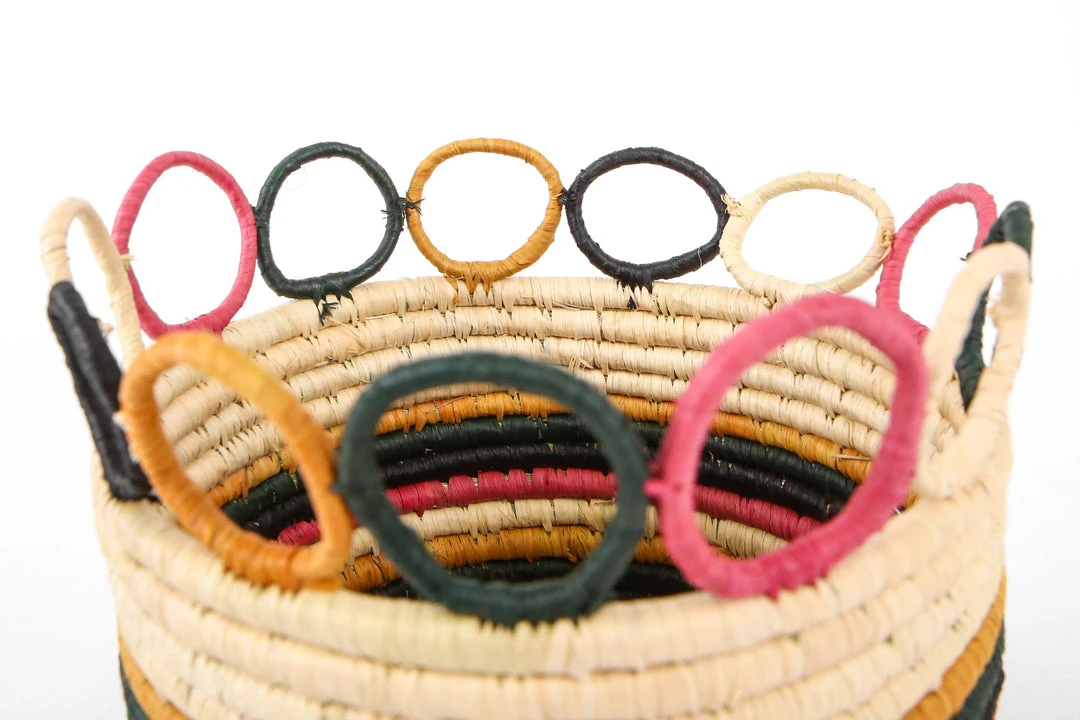 KAZI Medium Mod Rainbow Hooped Planter 5 KAZI Medium Mod Rainbow Hooped Planter