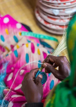 KAZI Small Black + Neon Mtoto Round Basket 9 KAZI Small Black + Neon Mtoto Round Basket