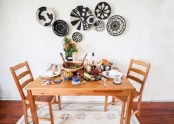 KAZI Home Goods Small Black + White Virunga Round Basket 9 KAZI Home Goods Small Black + White Virunga Round Basket