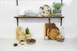 KAZI Home Goods Small Cocoa + Gray Jadi Round Basket 9 KAZI Home Goods Small Cocoa + Gray Jadi Round Basket