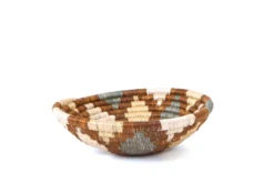 KAZI Home Goods Small Cocoa + Gray Jadi Round Basket 10 KAZI Home Goods Small Cocoa + Gray Jadi Round Basket