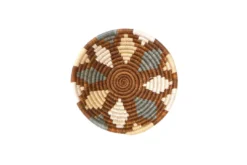 KAZI Home Goods Small Cocoa + Gray Jadi Round Basket