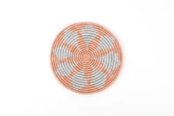 KAZI Small Metallic Peached Round Basket