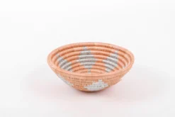 KAZI Small Metallic Peached Round Basket