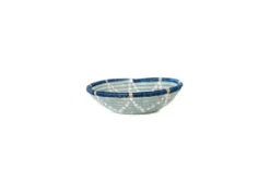 KAZI Small Silver Blue + Ficelle Round Basket Home Goods 12 KAZI Small Silver Blue + Ficelle Round Basket Home Goods
