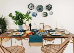 KAZI Small Silver Blue + Ficelle Round Basket Home Goods 11 KAZI Small Silver Blue + Ficelle Round Basket Home Goods