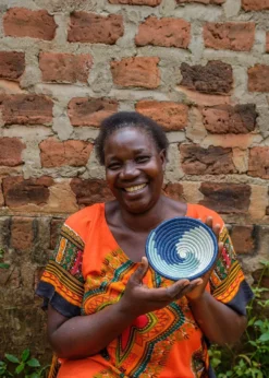 KAZI Silver Blue Unity Basket