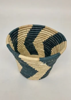 KAZI Home Goods Blue Gray Chevron Planter