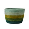 KAZI Home Goods Shades Of Green Striped Tapered Planter