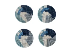 KAZI Abstract Blue Coaster Set Home Goods
