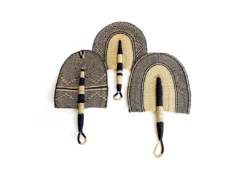 KAZI Home Goods Assorted Patterned Navy Ghanaian Fan