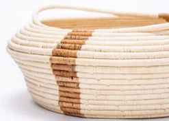 KAZI Home Goods Banana Striped Storage Basket 10 KAZI Home Goods Banana Striped Storage Basket