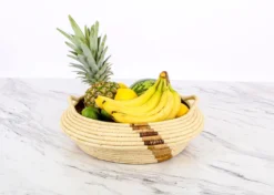 KAZI Home Goods Banana Striped Storage Basket