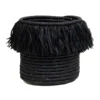 KAZI Black Fringed Large Catch All Home Goods