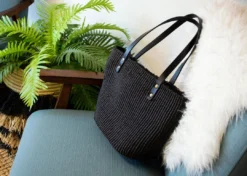 KAZI Black Grass Handbag