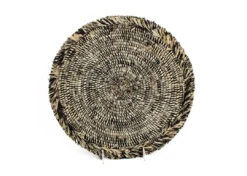 KAZI Home Goods Black Heathered Large Fringed Wall Charger