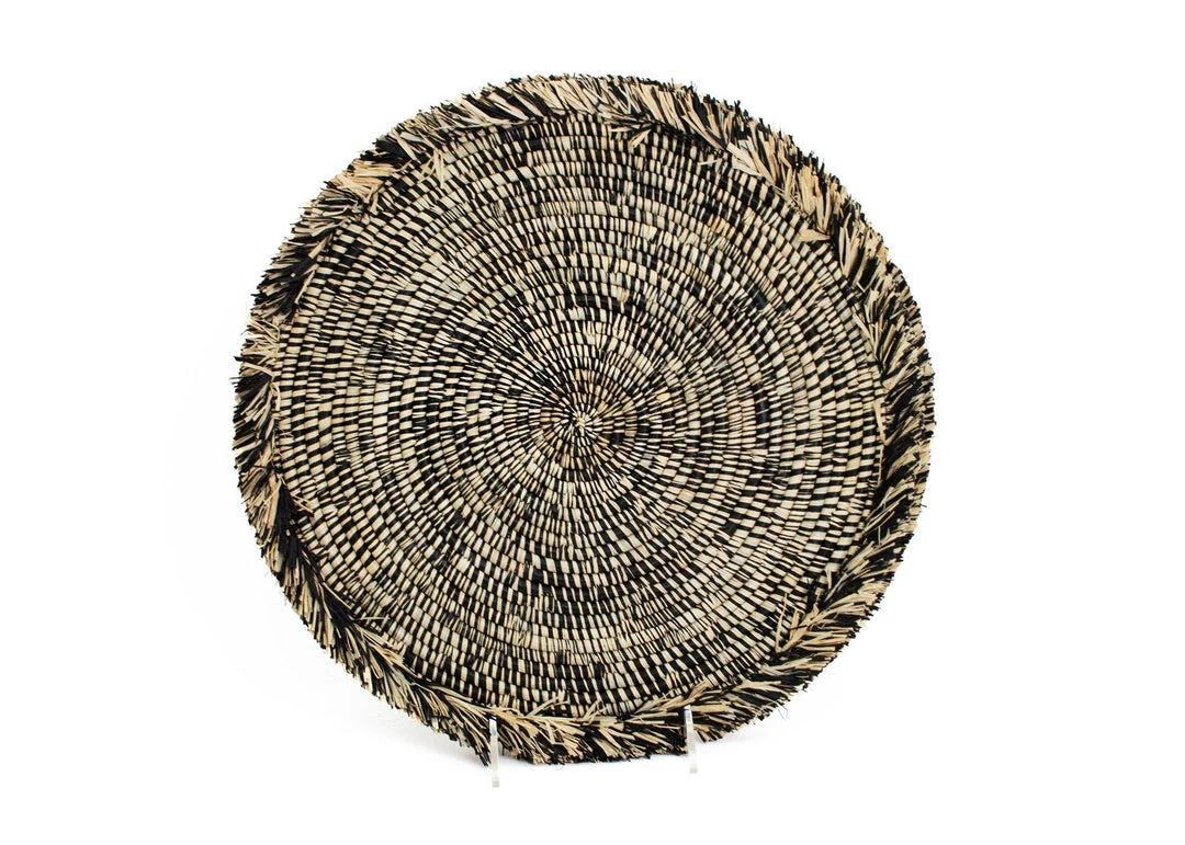 KAZI Home Goods Black Heathered Large Fringed Wall Charger 3 KAZI Home Goods Black Heathered Large Fringed Wall Charger