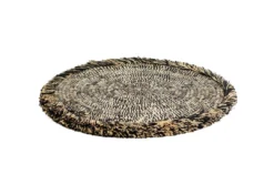 KAZI Home Goods Black Heathered Large Fringed Wall Charger 5 KAZI Home Goods Black Heathered Large Fringed Wall Charger