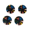KAZI Black + Neon Mosaic Coasters Home Goods