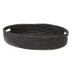 KAZI Black Raffia Oval Tray