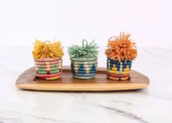 KAZI Best Sellers Blossom Pom Pom Basket Ornament 8 KAZI Best Sellers Blossom Pom Pom Basket Ornament