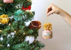 KAZI Best Sellers Blossom Pom Pom Basket Ornament 7 KAZI Best Sellers Blossom Pom Pom Basket Ornament