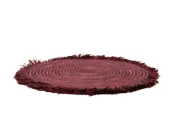 KAZI Burgundy Large Fringed Wall Charger
