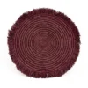 KAZI Burgundy Large Fringed Wall Charger