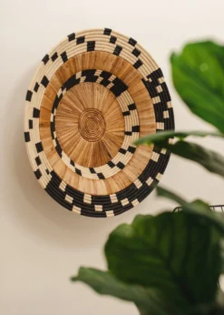 KAZI Home Goods Checkered Banana Bark Jumbo Bowl 10 KAZI Home Goods Checkered Banana Bark Jumbo Bowl