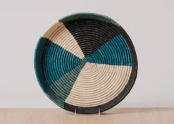 KAZI Cool Color Blocked Raffia Tray
