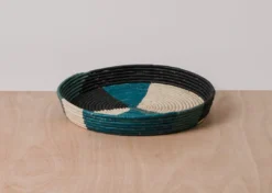 KAZI Cool Color Blocked Raffia Tray