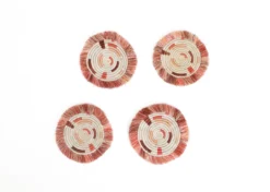 KAZI Coral Geo Fringed Coasters