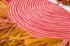 KAZI Home Goods Coral Sunset Raffia Parade Mobile