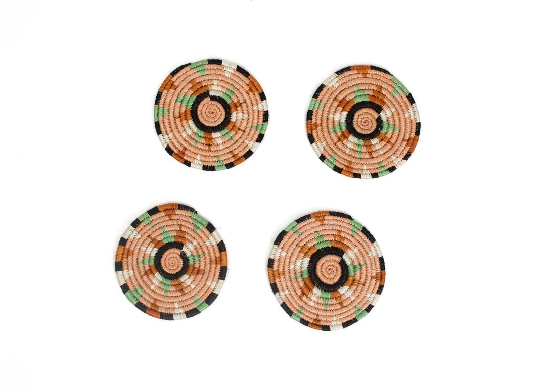 KAZI Dusty Peach Nyota Coasters Home Goods 3 KAZI Dusty Peach Nyota Coasters Home Goods