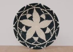 KAZI Extra Large Black + White Kwizera Wall Basket Home Goods