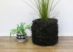 KAZI Fringed Black Stool Furniture 9 KAZI Fringed Black Stool Furniture