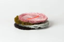 KAZI Fringed Multicolor Neon Coaster Set