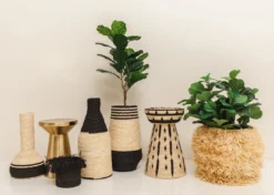 KAZI Home Goods Fringed Natural Stool With Frame 8 KAZI Home Goods Fringed Natural Stool With Frame