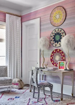 KAZI Home Goods Fuchsia Paradise Jumbo Wall Disc