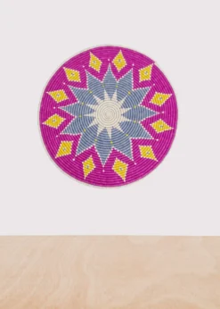 KAZI Home Goods Fuchsia Paradise Jumbo Wall Disc