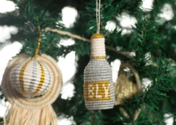 KAZI Fair Trade Globe Ornament - Multi Metallic