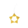 KAZI Gold Beaded Star Ornament Fair Trade