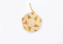 KAZI Fair Trade Gold Metallic Basket Ornament