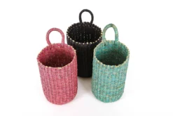 KAZI Gray Blue Hanging Basket Home Goods