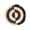 KAZI Half Bullseye Fringed Black Wall Disc Home Goods 2 KAZI Half Bullseye Fringed Black Wall Disc Home Goods
