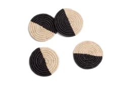 KAZI Half Moon Raffia Coasters Best Sellers