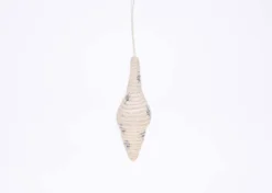 KAZI Fair Trade Icicle Silver Metallic Ornament