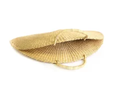 KAZI Accessories Jumbo Half Moon Straw Tote