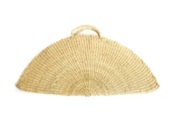 KAZI Accessories Jumbo Half Moon Straw Tote