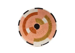 KAZI Large Dusty Peach Geo Bowl